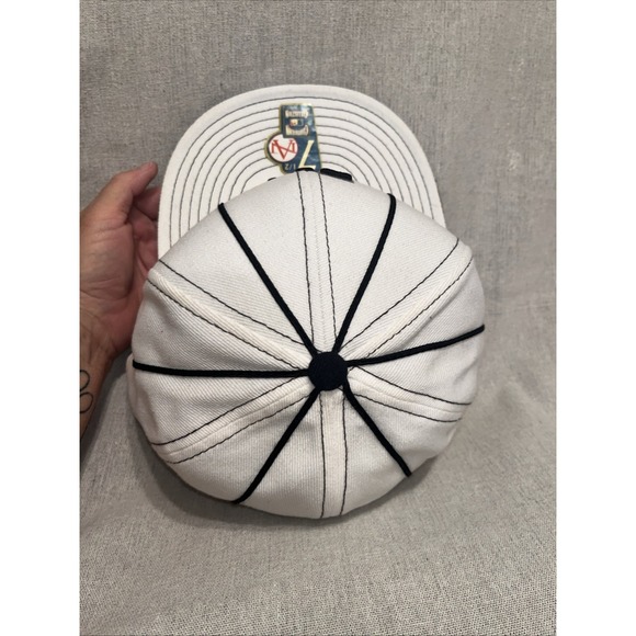 American Needle Cooperstown Collection MLB LA Dodgers White W/Blue Stripe Hat - Picture 4 of 7